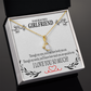 To My Girlfriend Special to Me Alluring Ribbon Necklace Message Card-Express Your Love Gifts