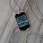 To My Girlfriend Super Cool Girlfriend Blue Necklace Stainless Steel or 18k Gold Dog Tag 24" Chain-Express Your Love Gifts