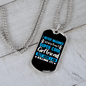 To My Girlfriend Super Cool Girlfriend Blue Necklace Stainless Steel or 18k Gold Dog Tag 24" Chain-Express Your Love Gifts