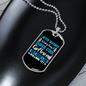 To My Girlfriend Super Cool Girlfriend Blue Necklace Stainless Steel or 18k Gold Dog Tag 24" Chain-Express Your Love Gifts