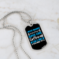 To My Girlfriend Super Cool Girlfriend Blue Necklace Stainless Steel or 18k Gold Dog Tag 24" Chain-Express Your Love Gifts