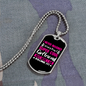 To My Girlfriend Super Cool Girlfriend Pink Necklace Stainless Steel or 18k Gold Dog Tag 24" Chain-Express Your Love Gifts