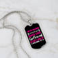 To My Girlfriend Super Cool Girlfriend Pink Necklace Stainless Steel or 18k Gold Dog Tag 24" Chain-Express Your Love Gifts