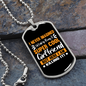 To My Girlfriend Super Cool Girlfriend Yellow Necklace Stainless Steel or 18k Gold Dog Tag 24" Chain-Express Your Love Gifts