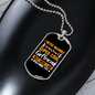 To My Girlfriend Super Cool Girlfriend Yellow Necklace Stainless Steel or 18k Gold Dog Tag 24" Chain-Express Your Love Gifts