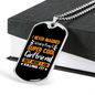 To My Girlfriend Super Cool Girlfriend Yellow Necklace Stainless Steel or 18k Gold Dog Tag 24" Chain-Express Your Love Gifts