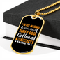 To My Girlfriend Super Cool Girlfriend Yellow Necklace Stainless Steel or 18k Gold Dog Tag 24" Chain-Express Your Love Gifts