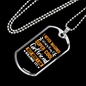 To My Girlfriend Super Cool Girlfriend Yellow Necklace Stainless Steel or 18k Gold Dog Tag 24" Chain-Express Your Love Gifts