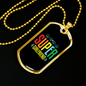 To My Girlfriend Super Girlfriend Yellow Necklace Stainless Steel or 18k Gold Dog Tag 24" Chain-Express Your Love Gifts