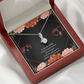 To My Girlfriend Te Amo Alluring Ribbon Necklace Message Card-Express Your Love Gifts