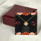 To My Girlfriend Te Amo Infinity Knot Necklace Message Card-Express Your Love Gifts