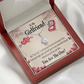 To My Girlfriend The One Alluring Ribbon Necklace Message Card-Express Your Love Gifts