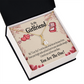 To My Girlfriend The One Alluring Ribbon Necklace Message Card-Express Your Love Gifts