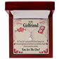 To My Girlfriend The One Alluring Ribbon Necklace Message Card-Express Your Love Gifts