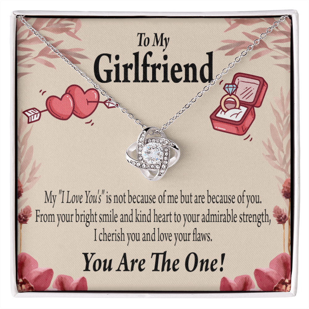 To My Girlfriend The One Infinity Knot Necklace Message Card-Express Your Love Gifts