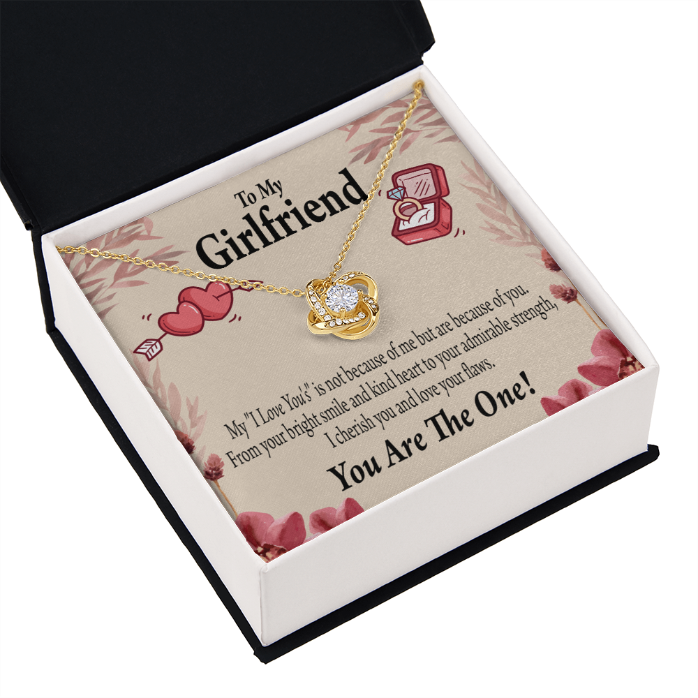 To My Girlfriend The One Infinity Knot Necklace Message Card-Express Your Love Gifts