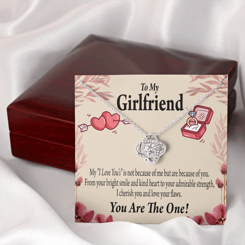 To My Girlfriend The One Infinity Knot Necklace Message Card-Express Your Love Gifts