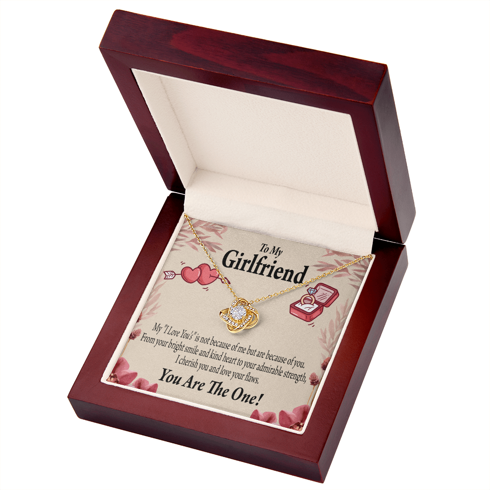 To My Girlfriend The One Infinity Knot Necklace Message Card-Express Your Love Gifts