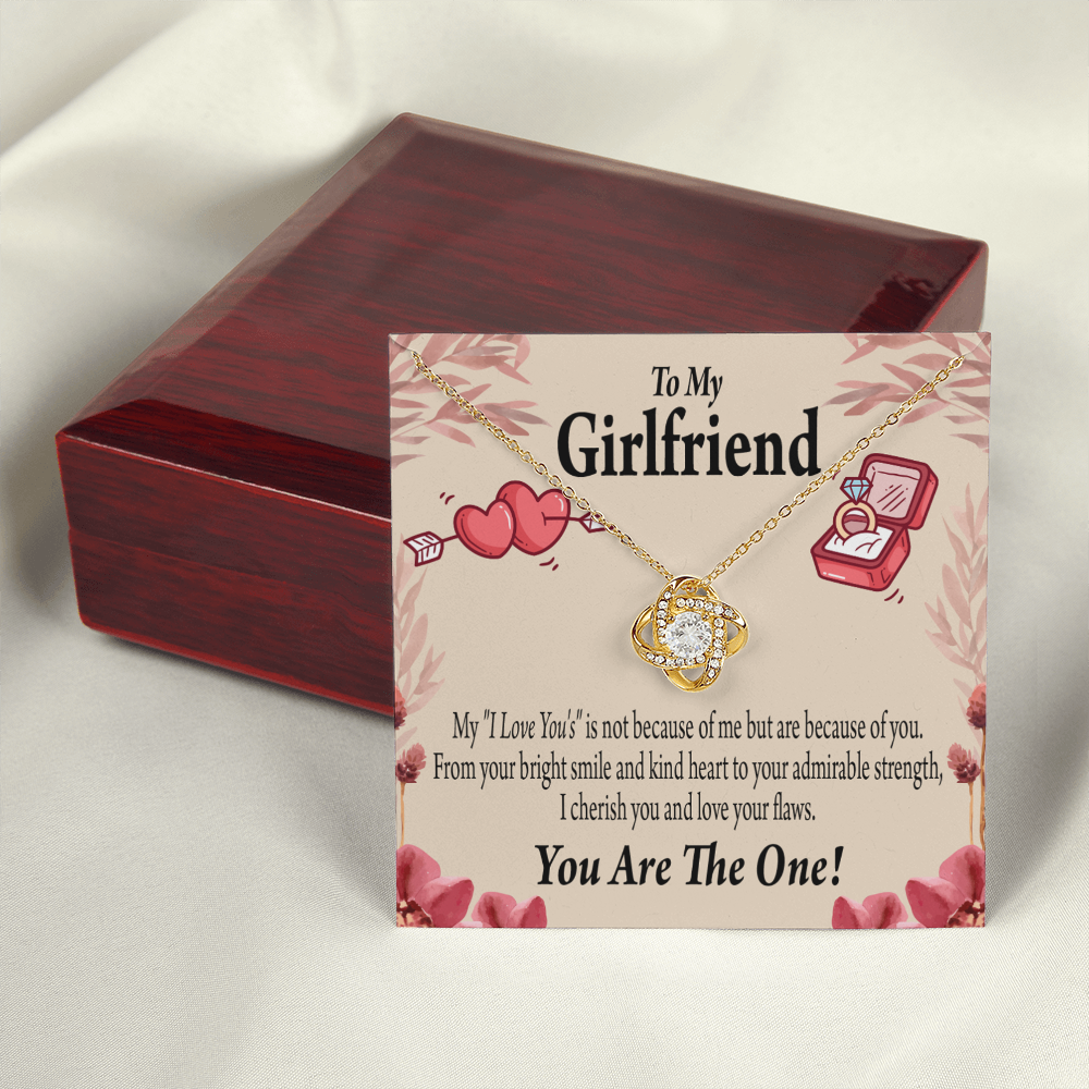 To My Girlfriend The One Infinity Knot Necklace Message Card-Express Your Love Gifts