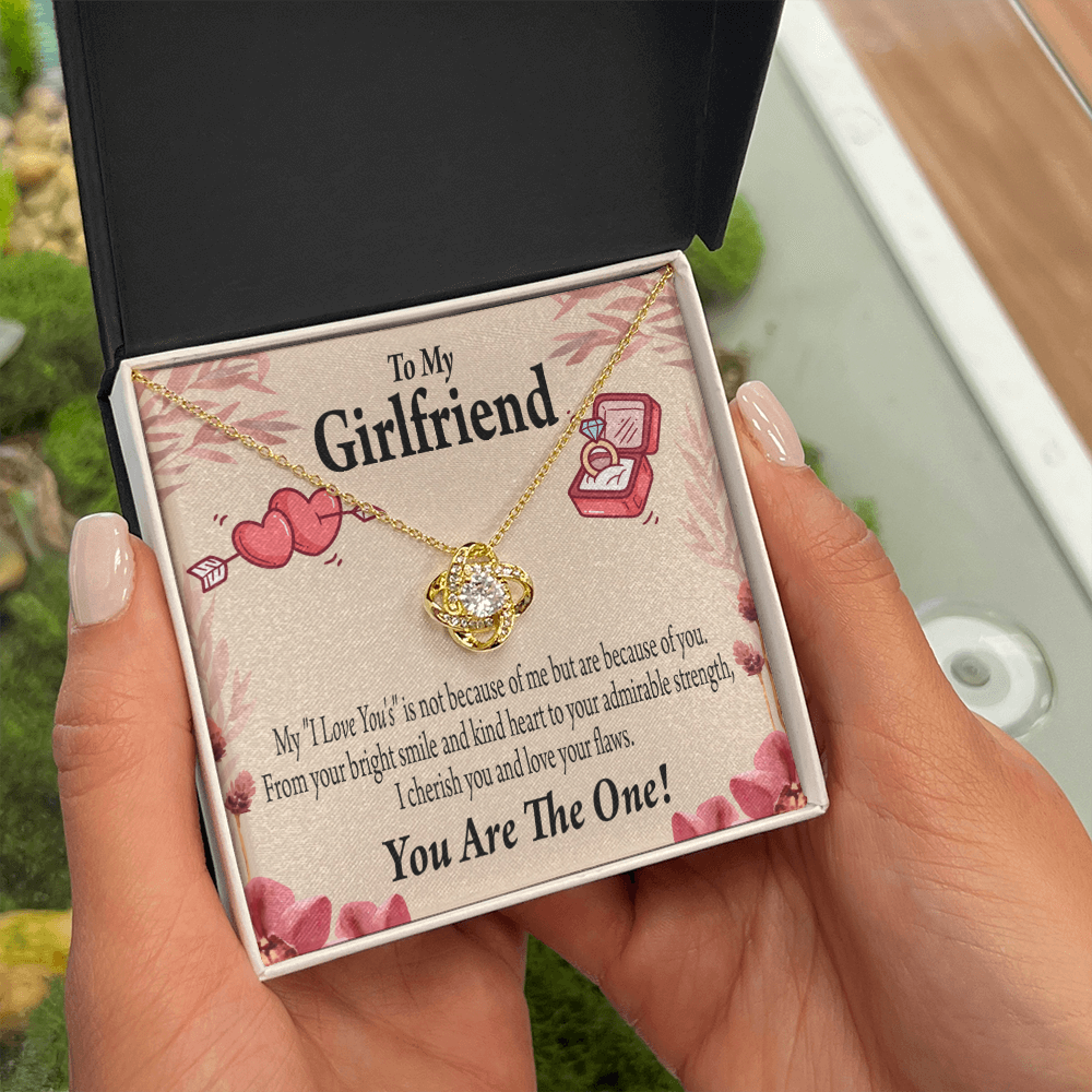 To My Girlfriend The One Infinity Knot Necklace Message Card-Express Your Love Gifts