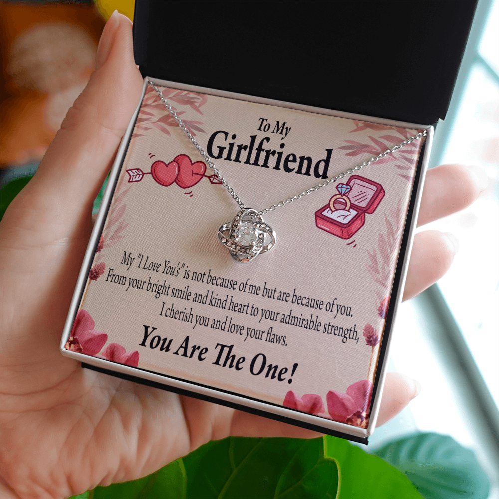 To My Girlfriend The One Infinity Knot Necklace Message Card-Express Your Love Gifts