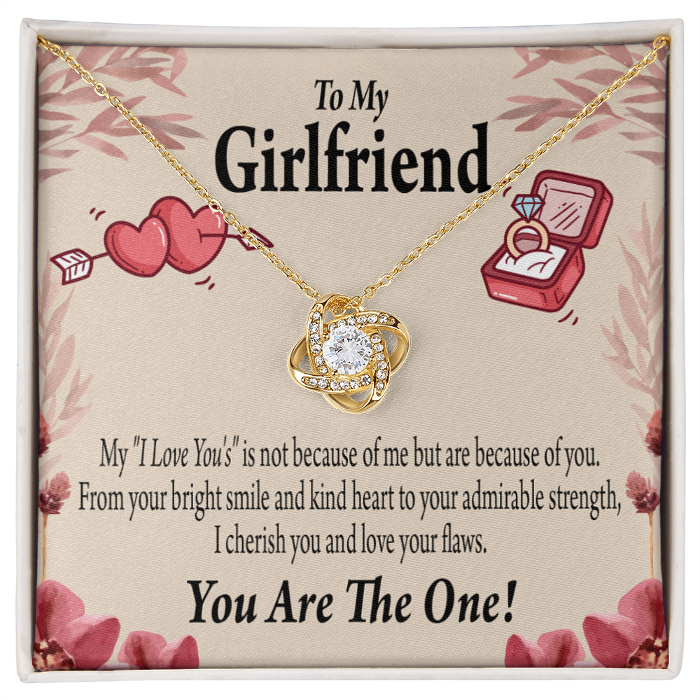 To My Girlfriend The One Infinity Knot Necklace Message Card-Express Your Love Gifts