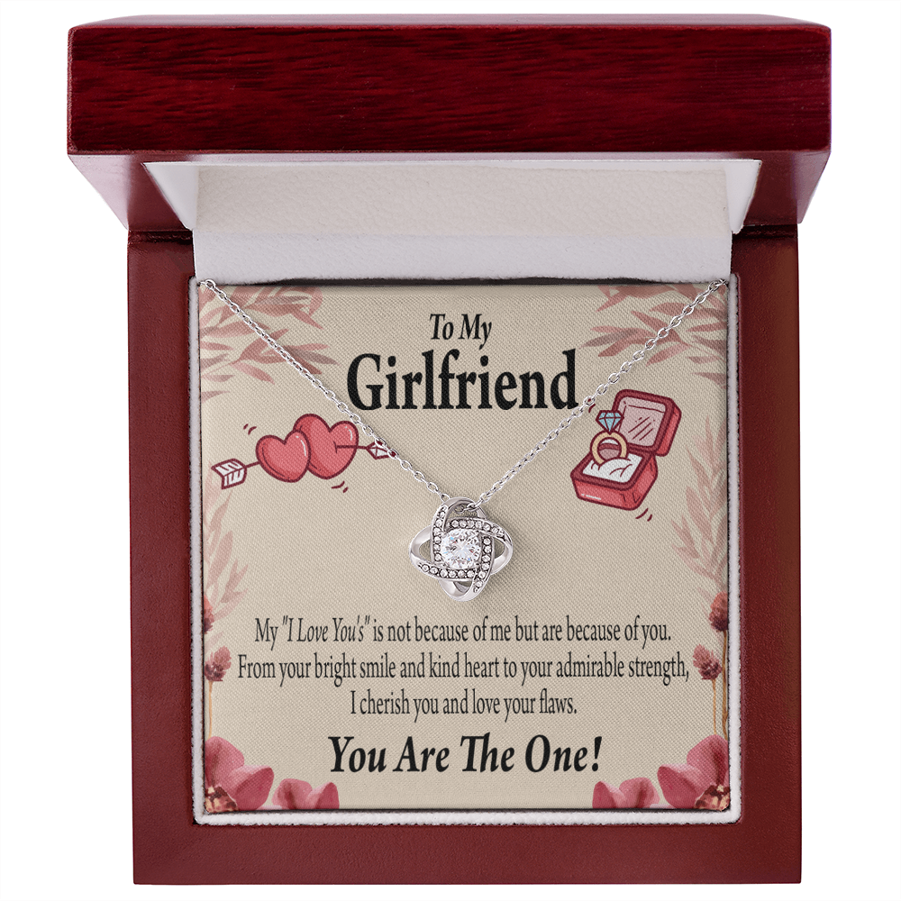 To My Girlfriend The One Infinity Knot Necklace Message Card-Express Your Love Gifts
