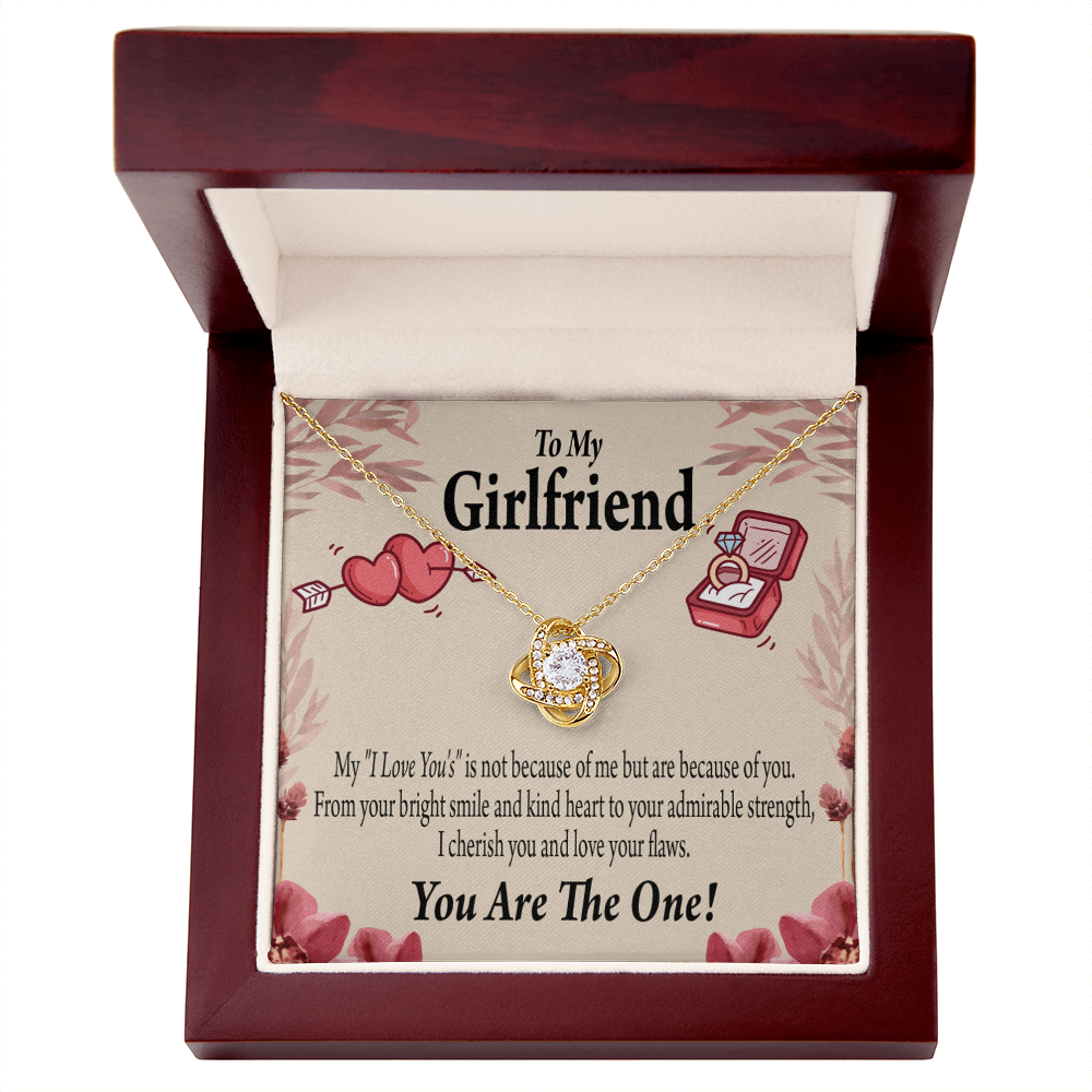 To My Girlfriend The One Infinity Knot Necklace Message Card-Express Your Love Gifts