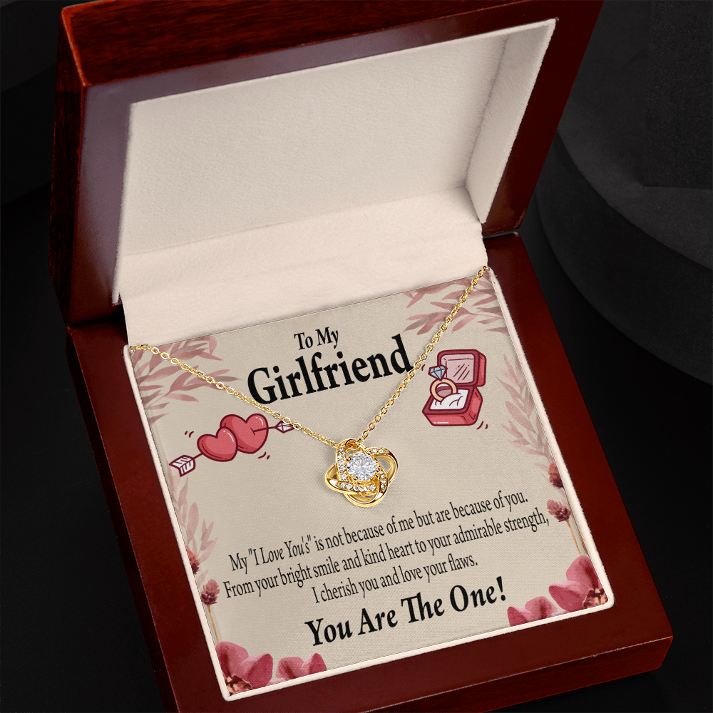 To My Girlfriend The One Infinity Knot Necklace Message Card-Express Your Love Gifts