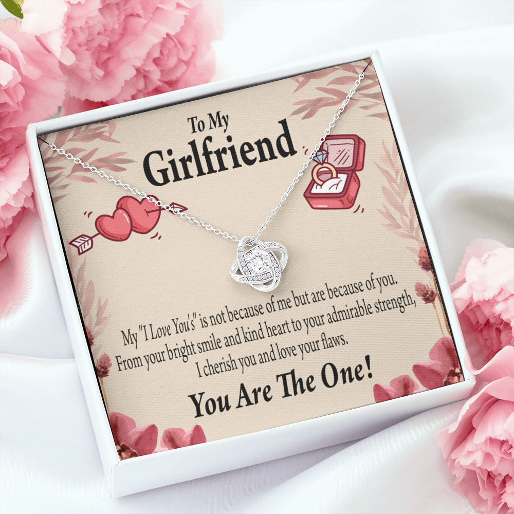 To My Girlfriend The One Infinity Knot Necklace Message Card-Express Your Love Gifts