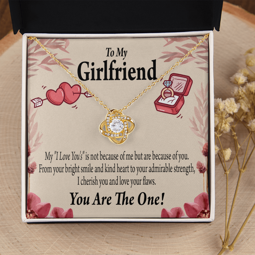 To My Girlfriend The One Infinity Knot Necklace Message Card-Express Your Love Gifts