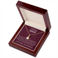 To My Girlfriend The Reason For First Love Story Alluring Ribbon Necklace Message Card-Express Your Love Gifts