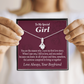 To My Girlfriend The Reason For First Love Story Alluring Ribbon Necklace Message Card-Express Your Love Gifts