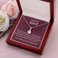 To My Girlfriend The Reason For First Love Story Alluring Ribbon Necklace Message Card-Express Your Love Gifts