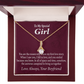 To My Girlfriend The Reason For First Love Story Alluring Ribbon Necklace Message Card-Express Your Love Gifts