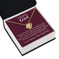 To My Girlfriend The Reason For First Love Story Infinity Knot Necklace Message Card-Express Your Love Gifts