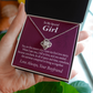 To My Girlfriend The Reason For First Love Story Infinity Knot Necklace Message Card-Express Your Love Gifts