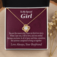 To My Girlfriend The Reason For First Love Story Infinity Knot Necklace Message Card-Express Your Love Gifts