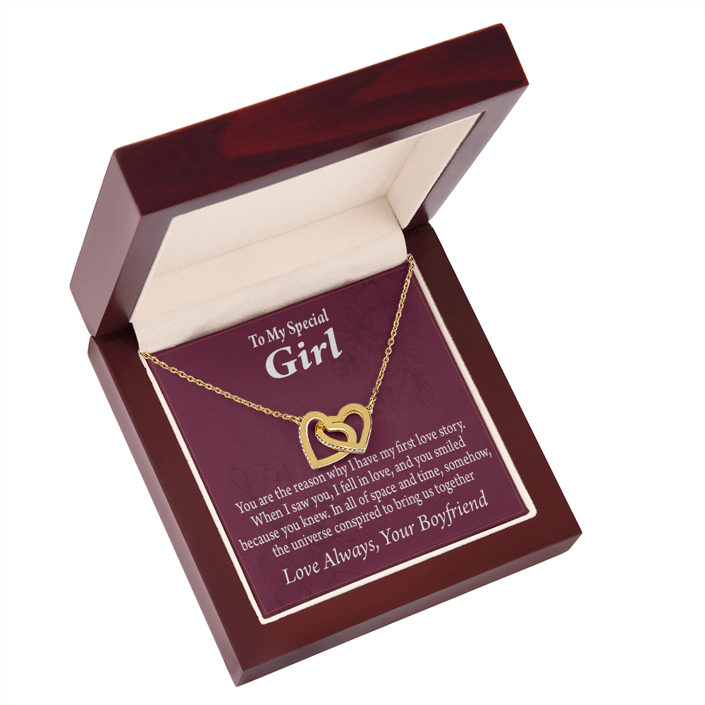 To My Girlfriend The Reason For First Love Story Inseparable Necklace-Express Your Love Gifts