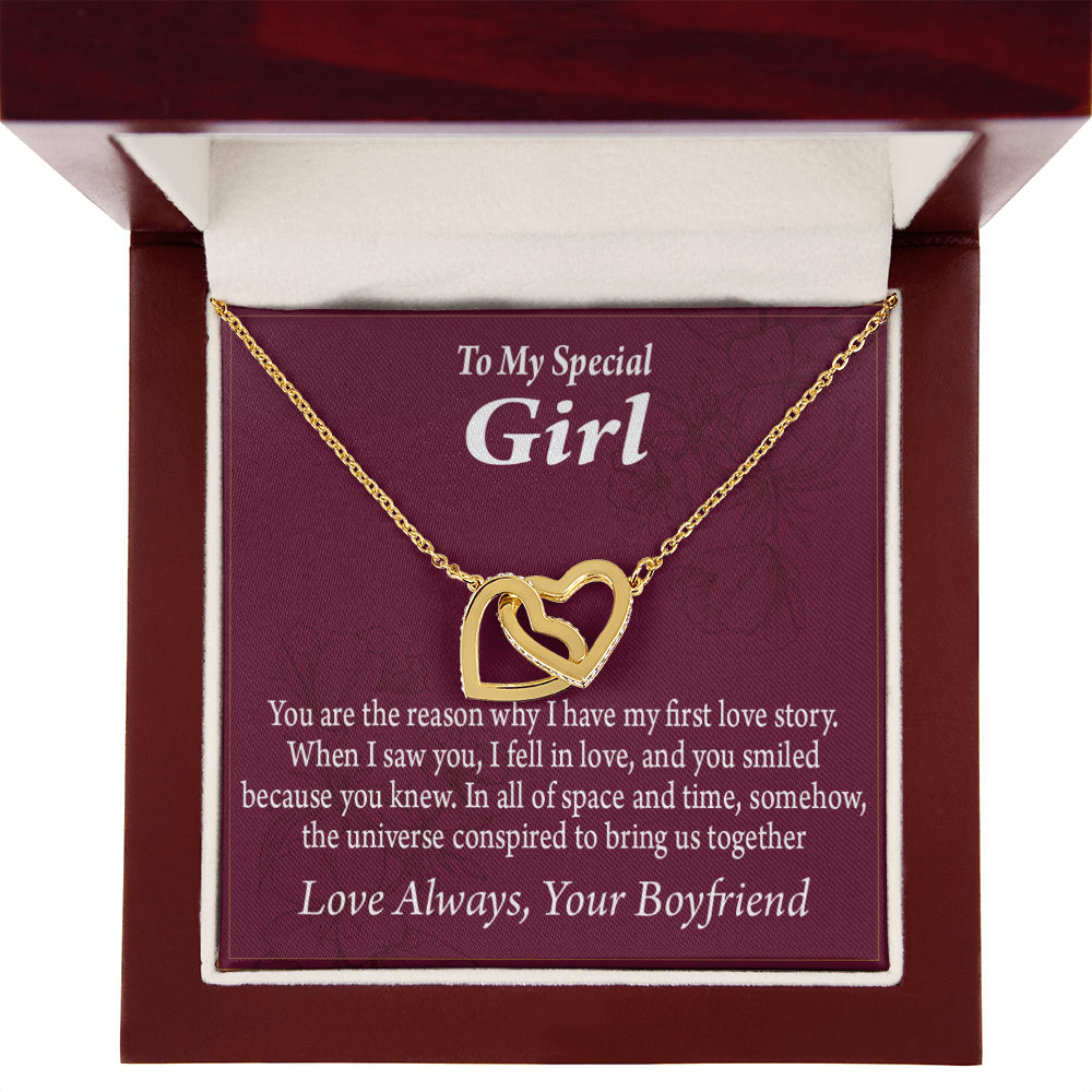 To My Girlfriend The Reason For First Love Story Inseparable Necklace-Express Your Love Gifts