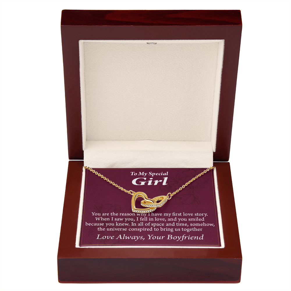 To My Girlfriend The Reason For First Love Story Inseparable Necklace-Express Your Love Gifts