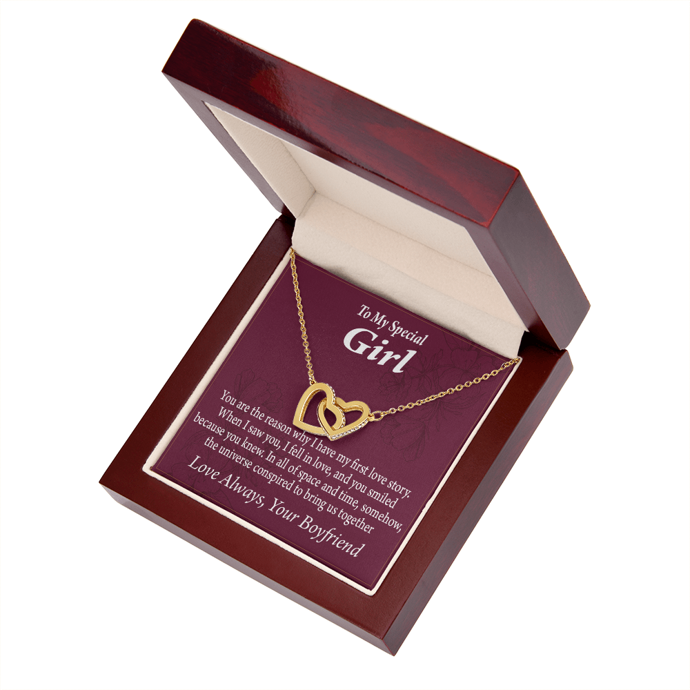 To My Girlfriend The Reason For First Love Story Inseparable Necklace-Express Your Love Gifts