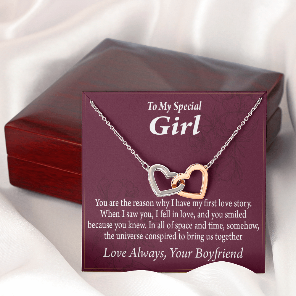 To My Girlfriend The Reason For First Love Story Inseparable Necklace-Express Your Love Gifts