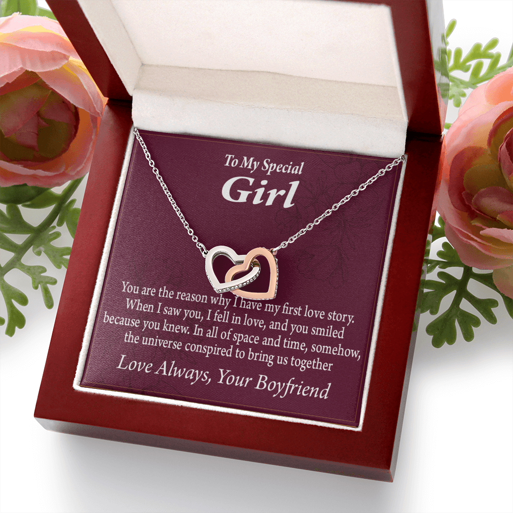 To My Girlfriend The Reason For First Love Story Inseparable Necklace-Express Your Love Gifts