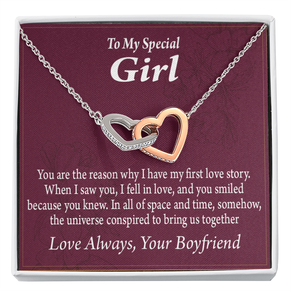 To My Girlfriend The Reason For First Love Story Inseparable Necklace-Express Your Love Gifts
