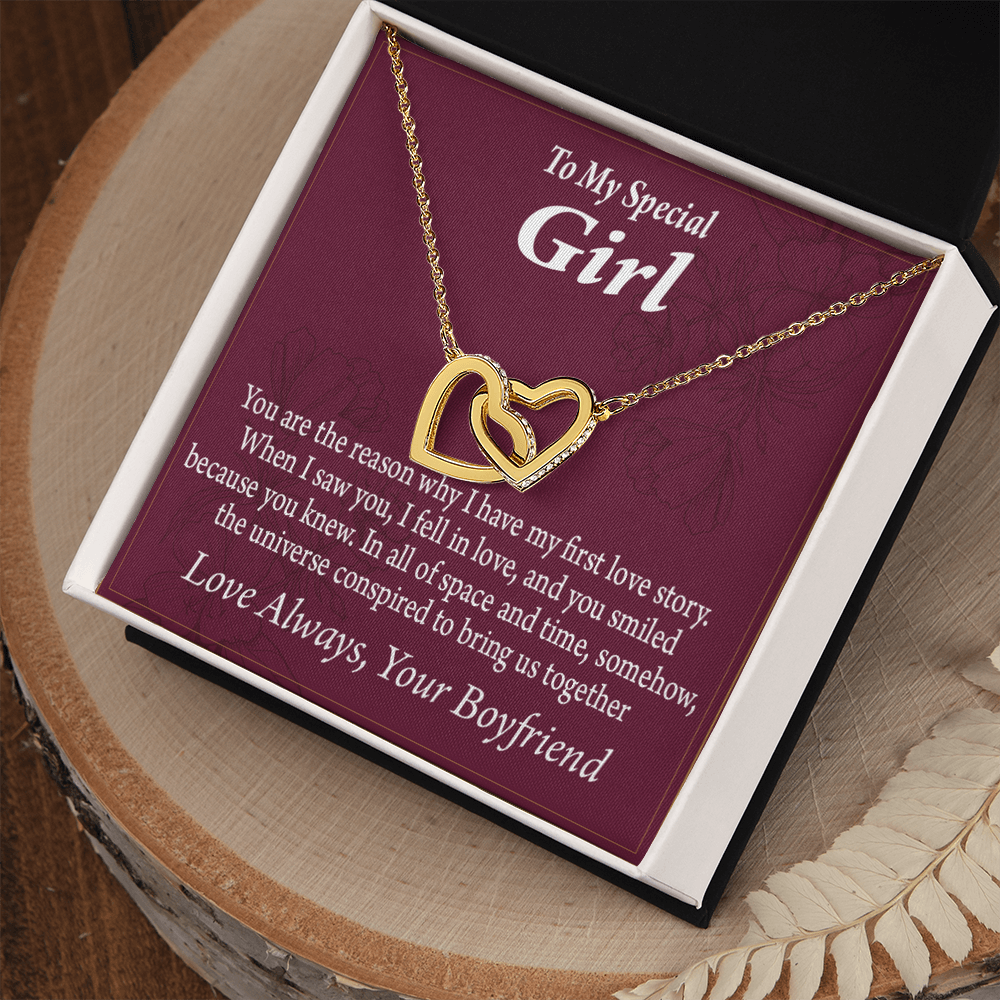 To My Girlfriend The Reason For First Love Story Inseparable Necklace-Express Your Love Gifts