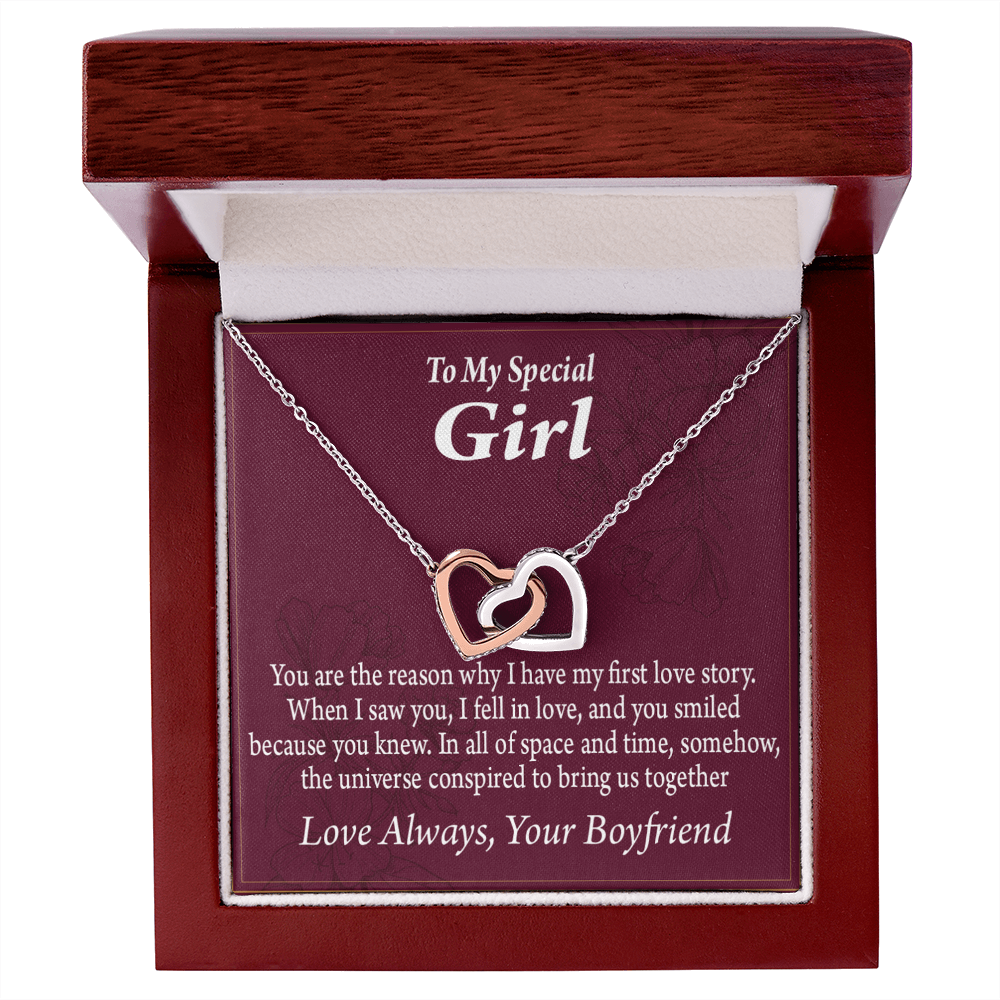 To My Girlfriend The Reason For First Love Story Inseparable Necklace-Express Your Love Gifts