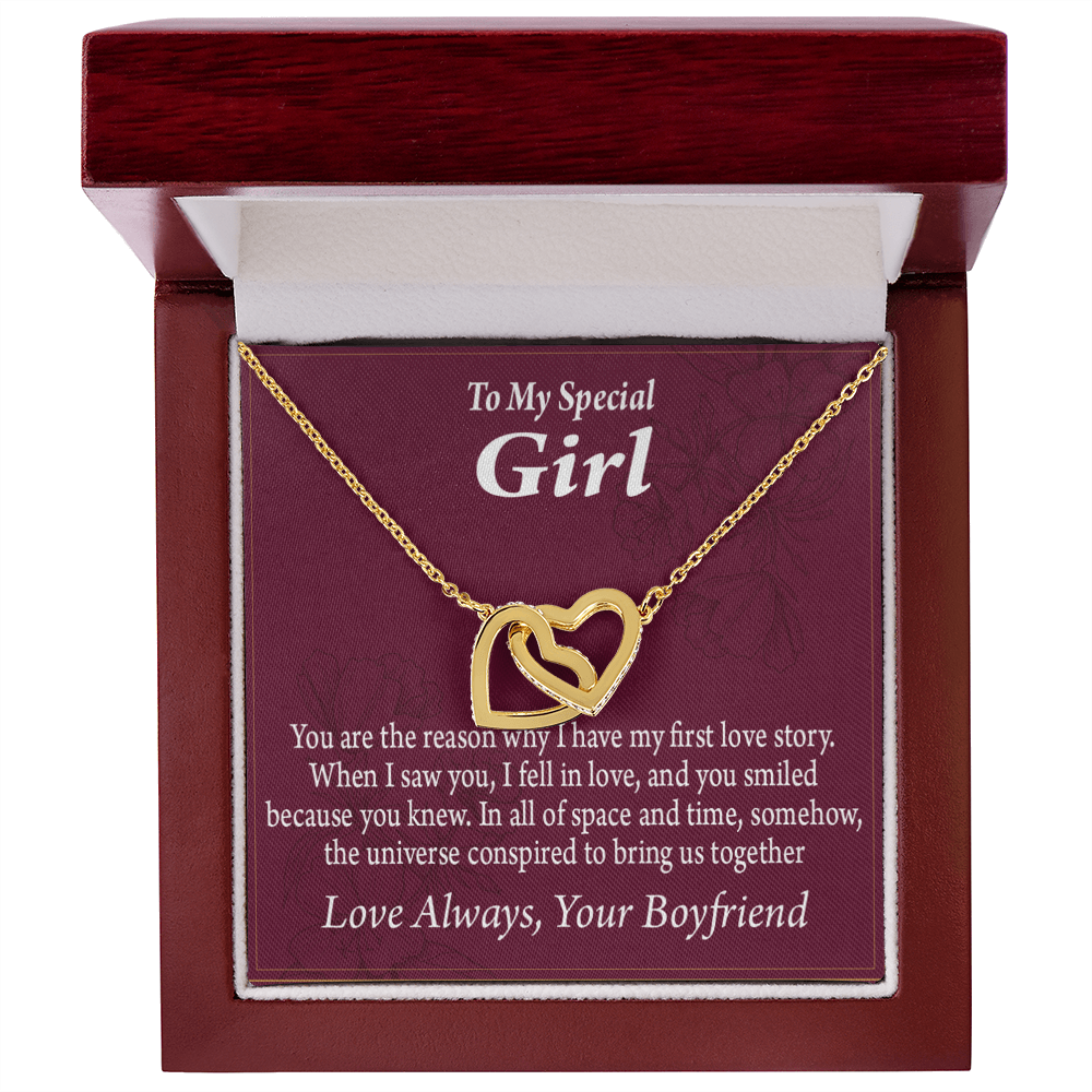 To My Girlfriend The Reason For First Love Story Inseparable Necklace-Express Your Love Gifts