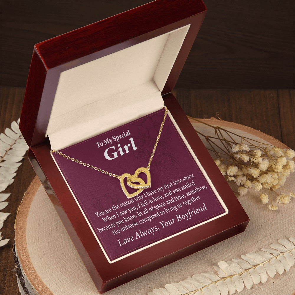 To My Girlfriend The Reason For First Love Story Inseparable Necklace-Express Your Love Gifts