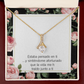 To My Girlfriend Thinking of You Spanish Alluring Ribbon Necklace Message Card-Express Your Love Gifts